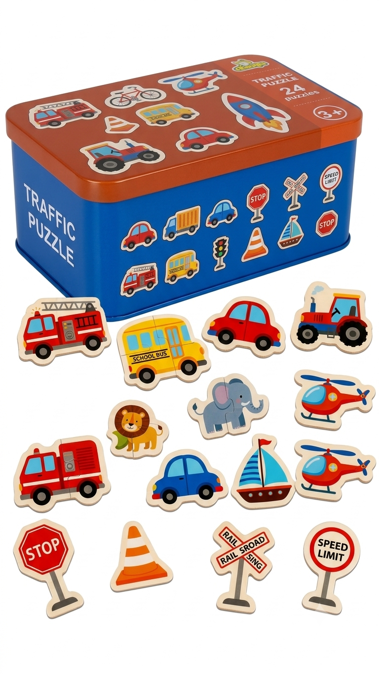 puzzle  Kids Traffic & Vehicles Matching
