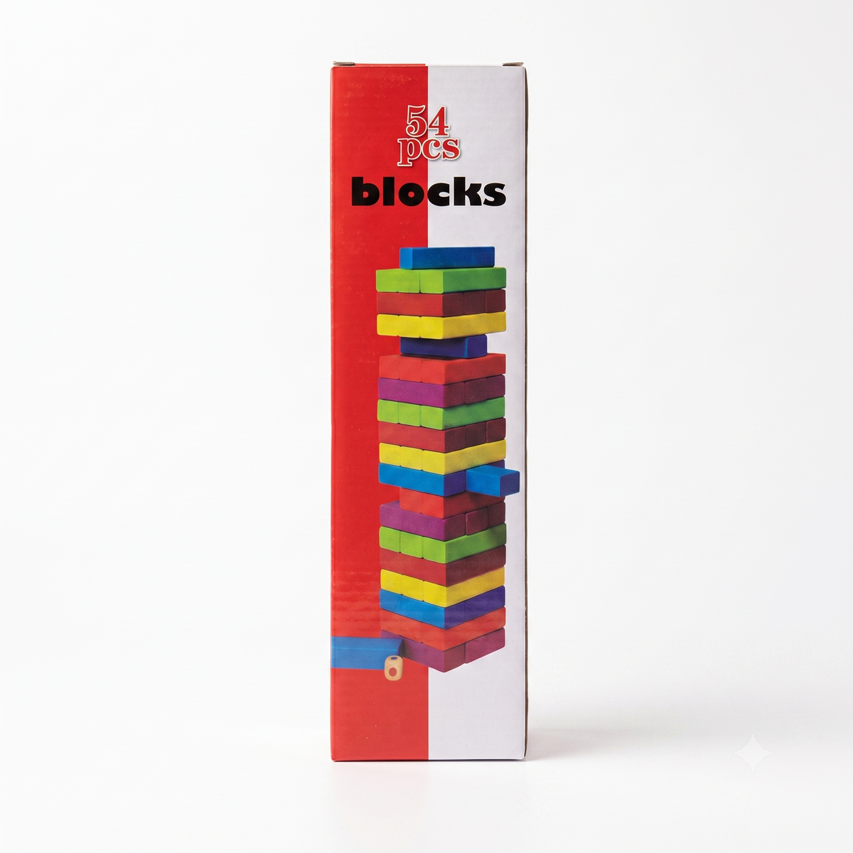 54-Piece Jenga Stacking Tower Game with Dice