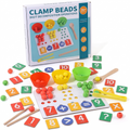 Wooden Clamp Beads Math Game