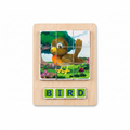 Wooden Bird Picture Grid & Word Spelling Puzzle
