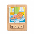 Wooden Baby Grid & Word Spelling Puzzle