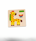 Wooden Cute Giraffe Character Inset Puzzle