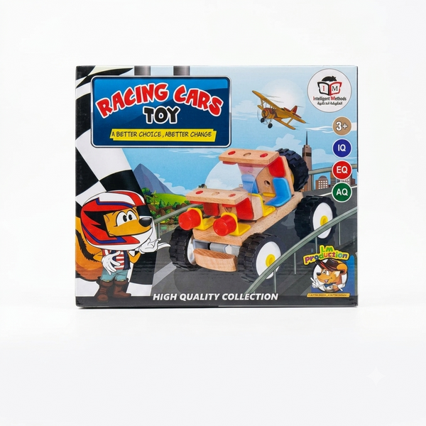 Wooden Racing Cars DIY Construction Meccano Building Set