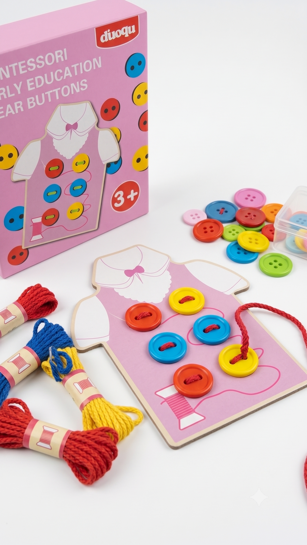 Montessori Button Threading Board