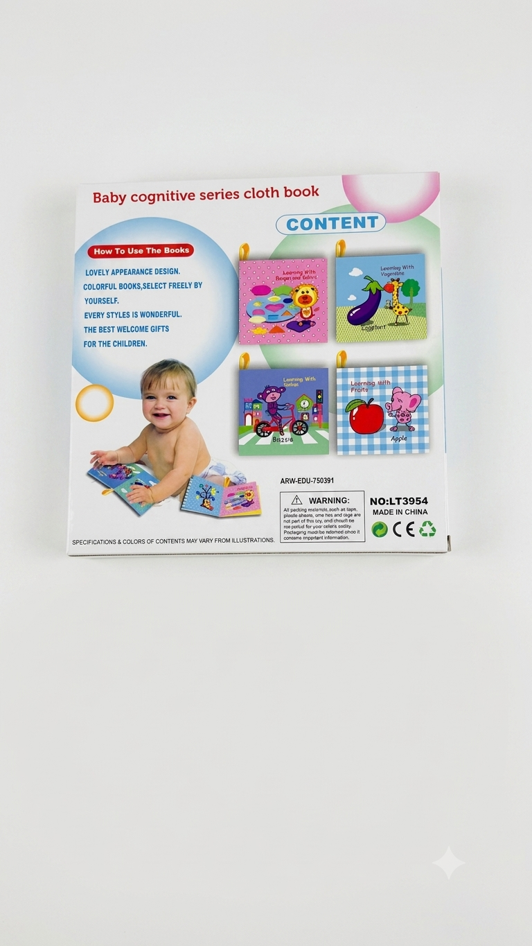 6-in-1 Baby Cognitive Series Soft Cloth Books Set