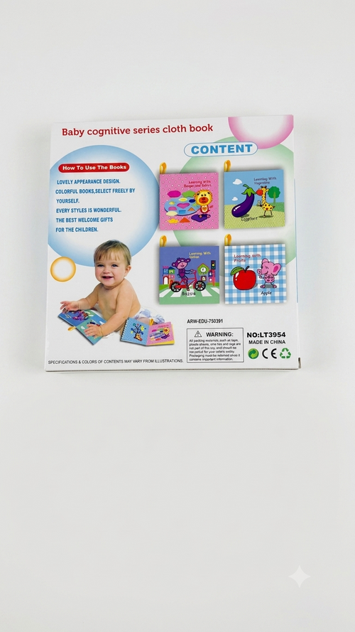6-in-1 Baby Cognitive Series Soft Cloth Books Set