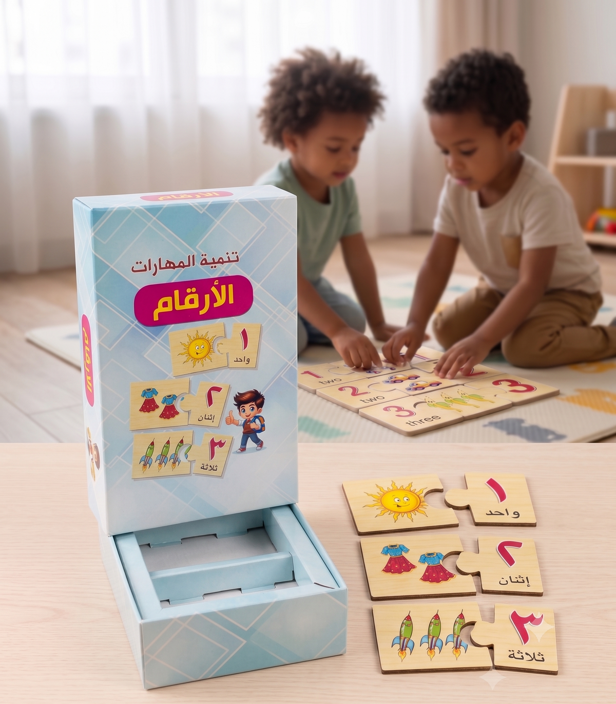 Wooden Skills  – Learning Arabic Numbers & Counting