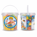 Kids Building Blocks Puzzle Toy Set in Storage Bucket