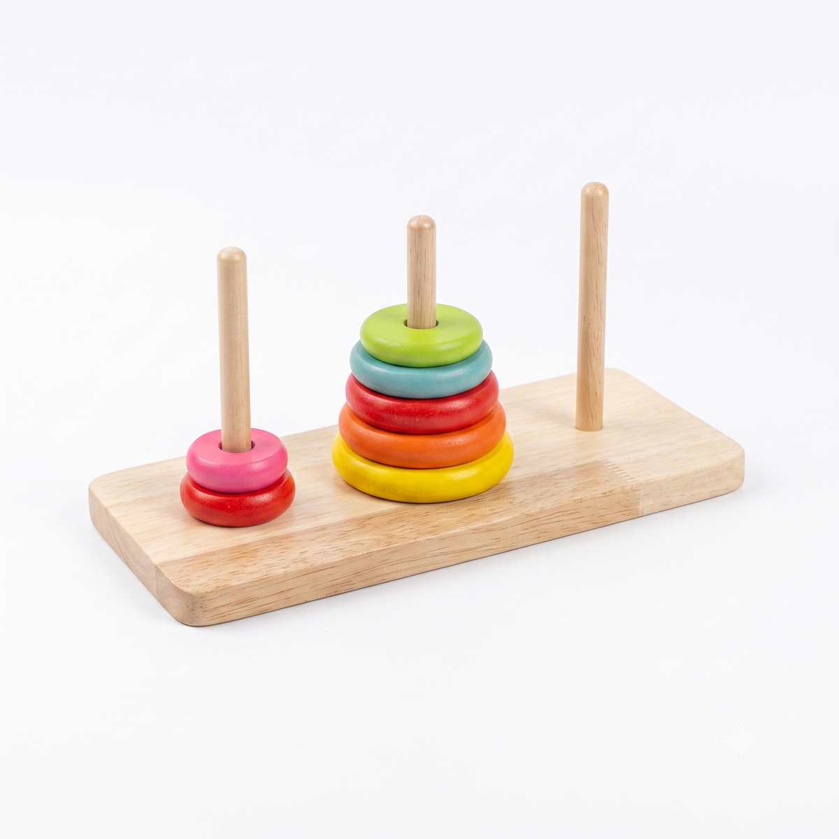 Montessori Wooden Ring Stacking Tower