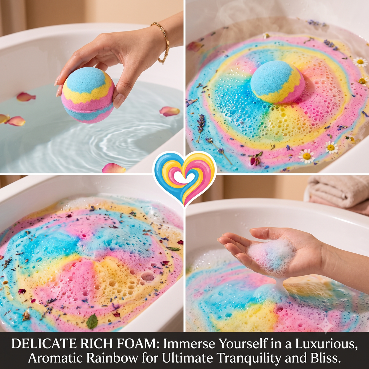 Rainbow Bath Fizz – 5-Piece Set