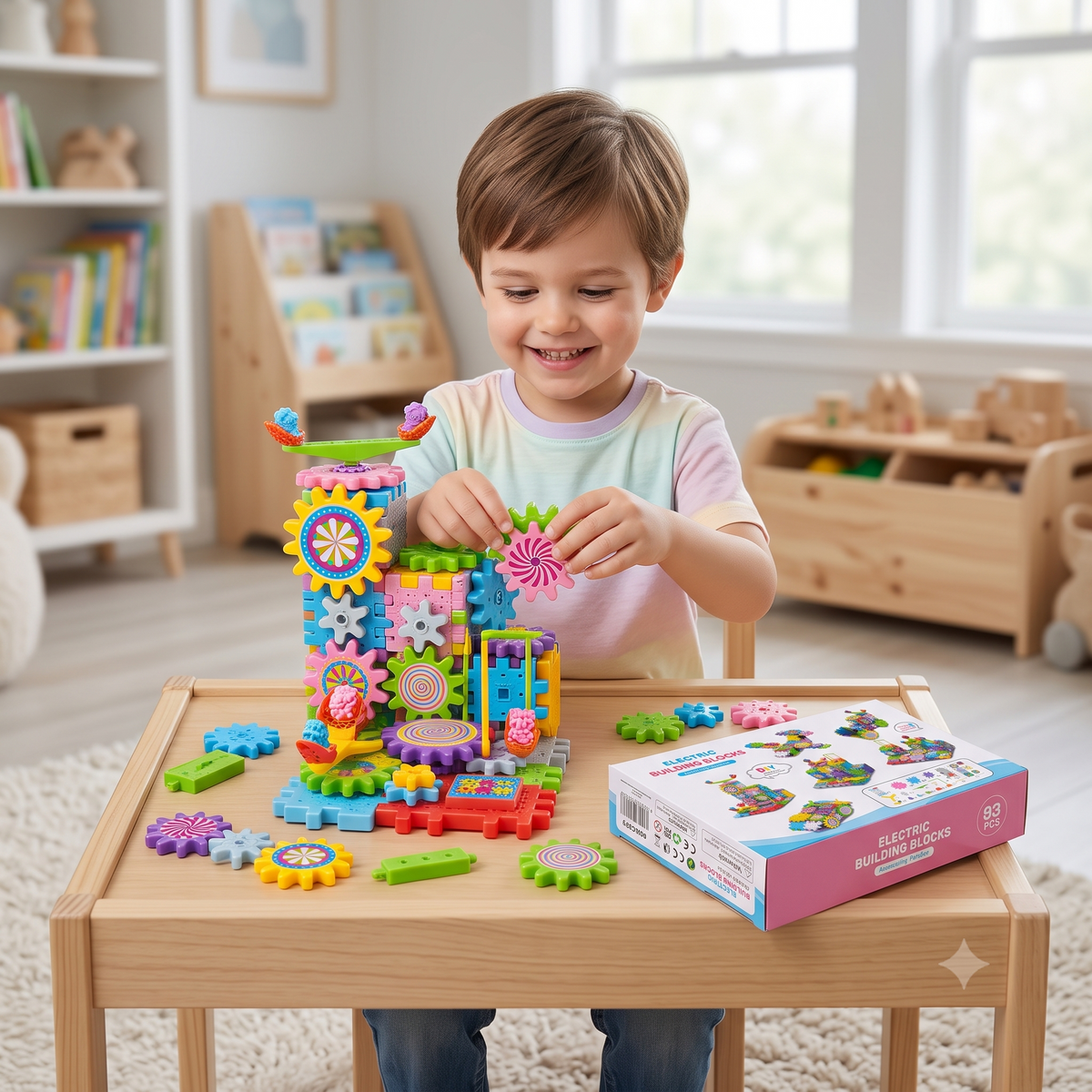83-Piece DIY Electric Motorized Gear Building Blocks Set