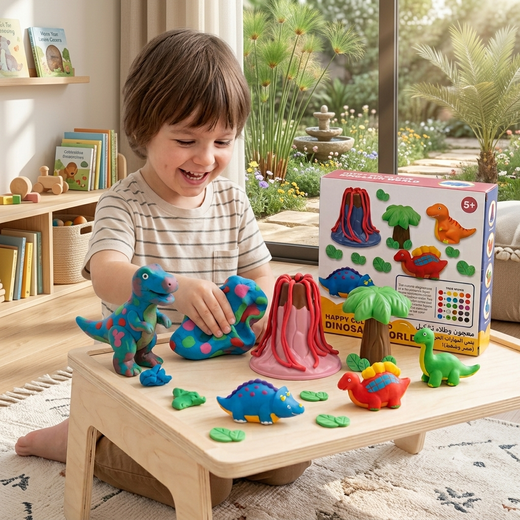 Dinosaur World Magic Play Dough Modeling Set