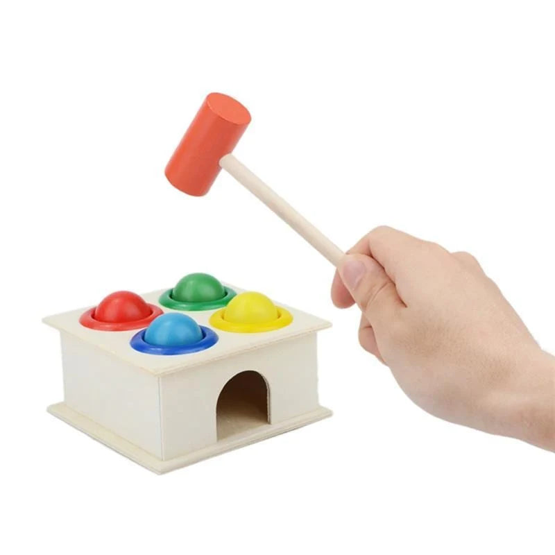 Wooden Hammer Ball Pounding Bench Toy