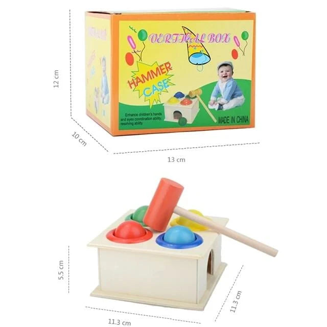 Wooden Hammer Ball Pounding Bench Toy
