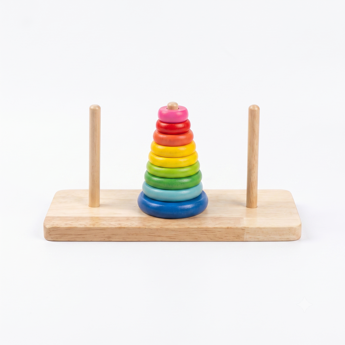 Montessori Wooden Ring Stacking Tower