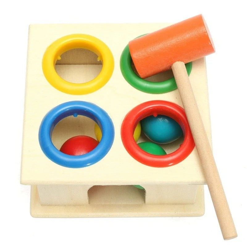 Wooden Hammer Ball Pounding Bench Toy